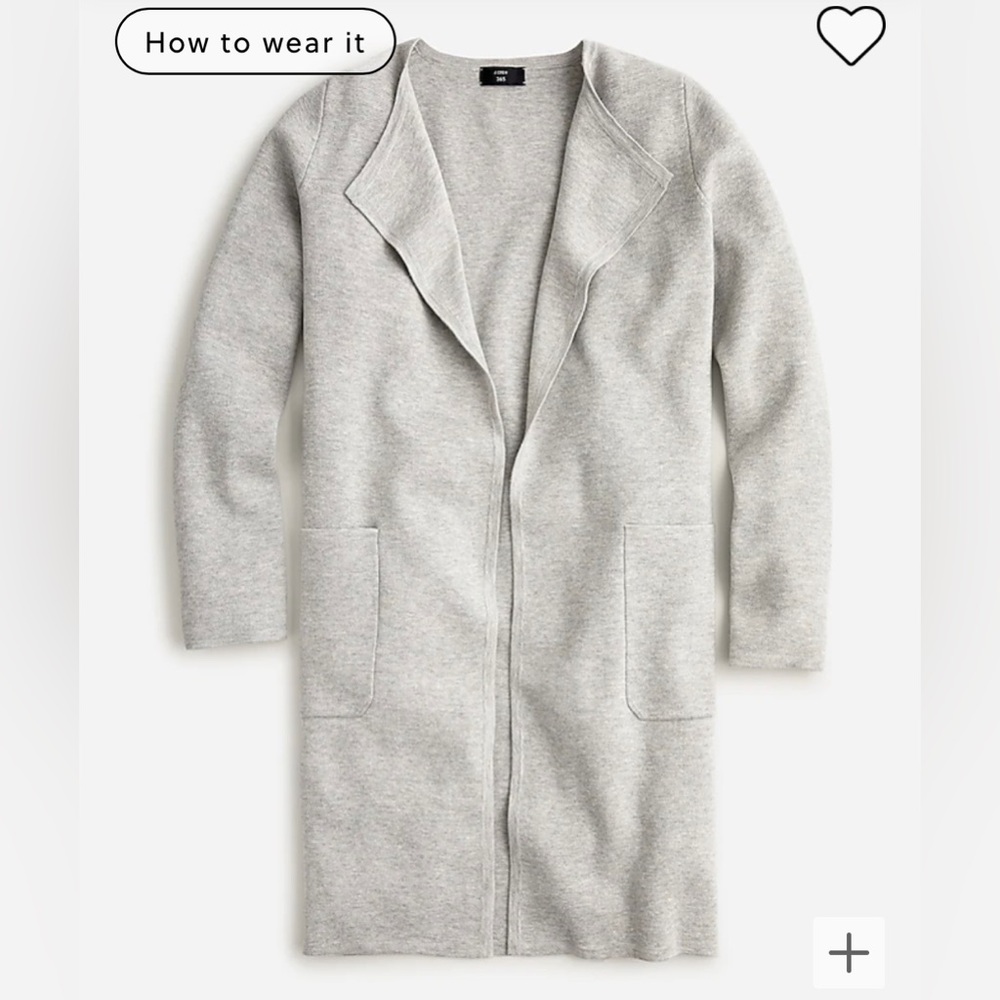 Juliette Collarless sweater-blazer